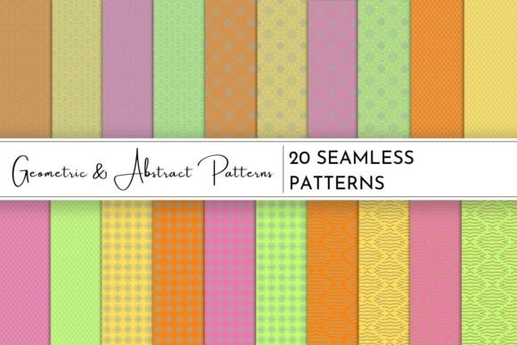 20 Geometric Abstract Digital Paper: A Creative Resource for Designers and Crafters