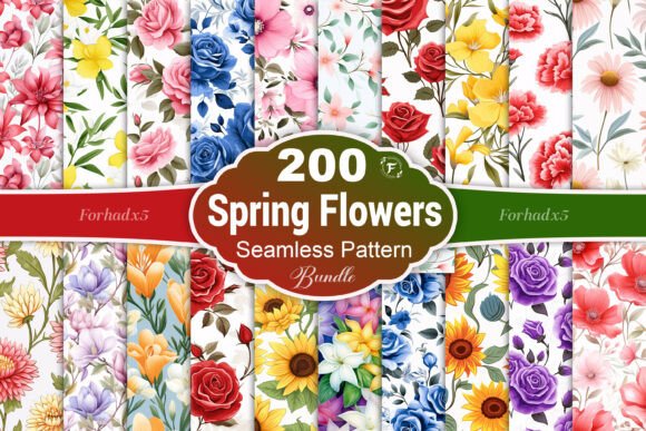 Bringing the Beauty of Spring into Your Designs with Spring Flowers Seamless Pattern
