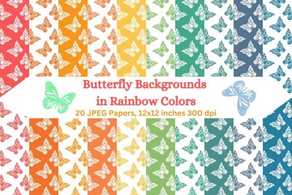 Butterfly Backgrounds in Rainbow Colors: A Strategic Design Resource for Creative Professionals