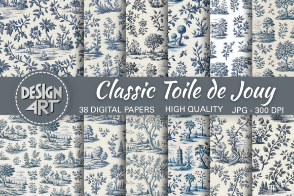 Classic Toile De Jouy Seamless Pattern: A Timeless Design Resource