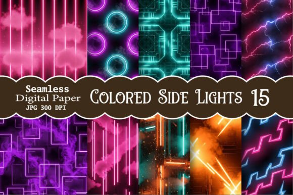 Colored Side Lights Digital Papers