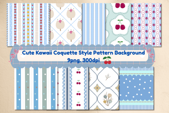 Cute Kawaii Coquette Style Pattern