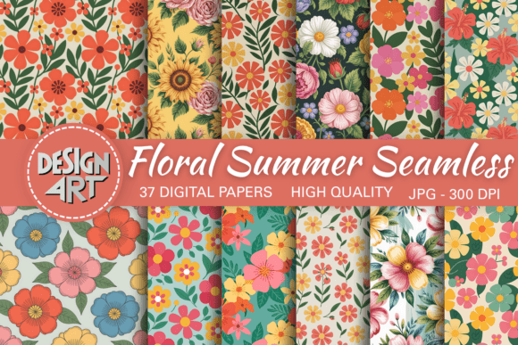 Evaluating the Floral Summer SEAMLESS Digital Papers Collection for Professional Design Work