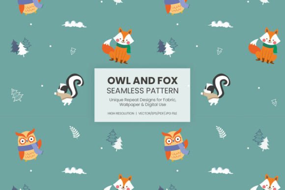 Evaluating the Owl and Fox Seamless Pattern Vector for Modern Design Projects