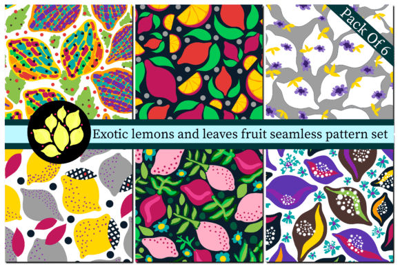 Exotic Hand Drawn Lemon Seamless Pattern for Creative Workflows