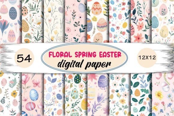 Floral Spring Easter Digital Paper: A Versatile Creative Resource