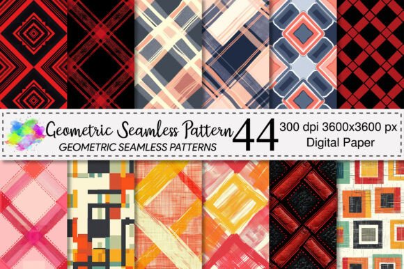 Geometric Seamless Pattern Bundle: Elevate Your Creative Projects with Style and Precision