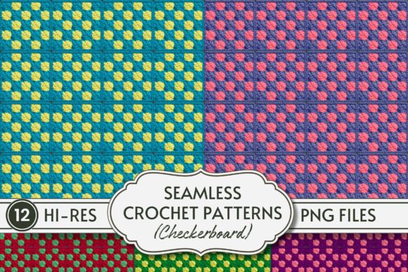 Seamless Crochet Checkered Pattern Set 1