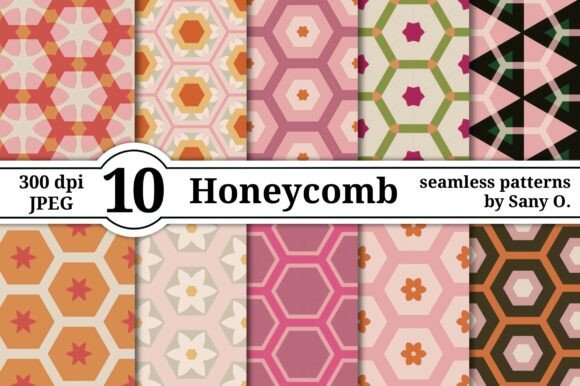 Seamless Pattern Honeycomb Pastel Retro: A Versatile Design Solution for Creators