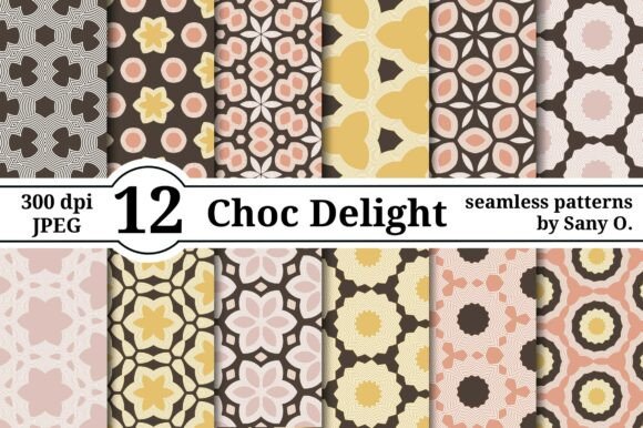Seamless Pattern Retro Easter Chocolate