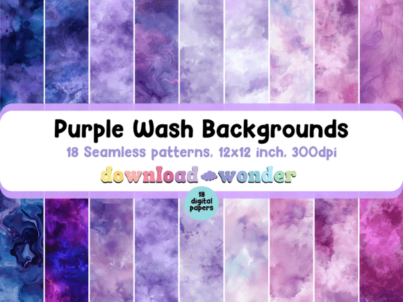 Seamless Purple Wash Backgrounds 18
