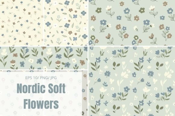 Soft Meadow Floral Pattern Pack: A Calm and Versatile Design Solution