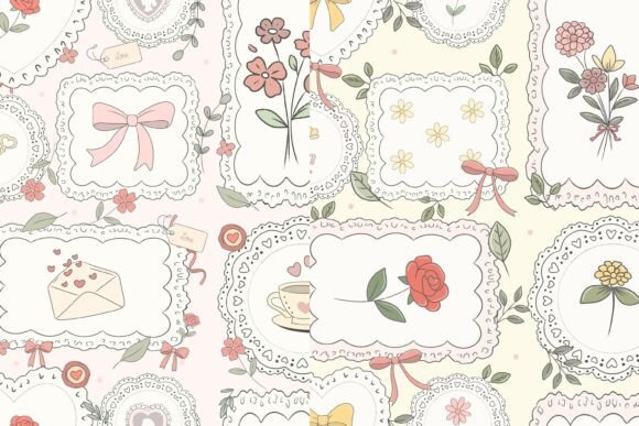 Spring Doily Seamless 2 Pack: Elegant Designs for Modern Creativity