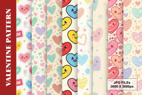 Sweet Hearts Valentine Digital Paper Pack: A Creative Essential for Modern Designers