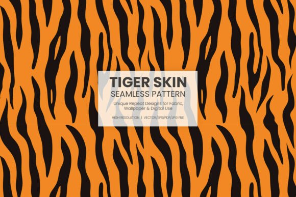 Tiger Skin Seamless Pattern Vector