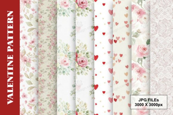 Timeless Valentine Florals Digital Paper: A Versatile and Elegant Design Resource