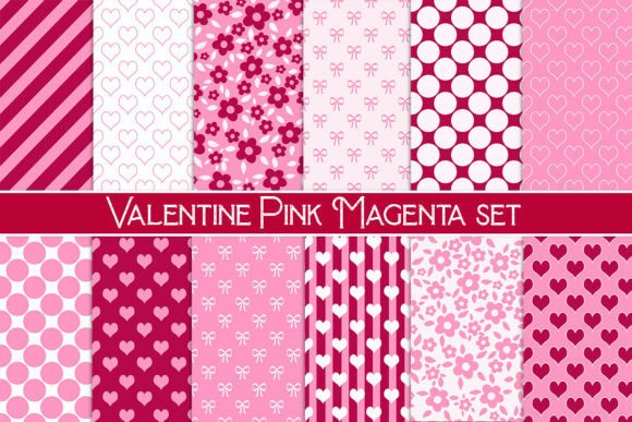 Valentine Pink Magenta Set