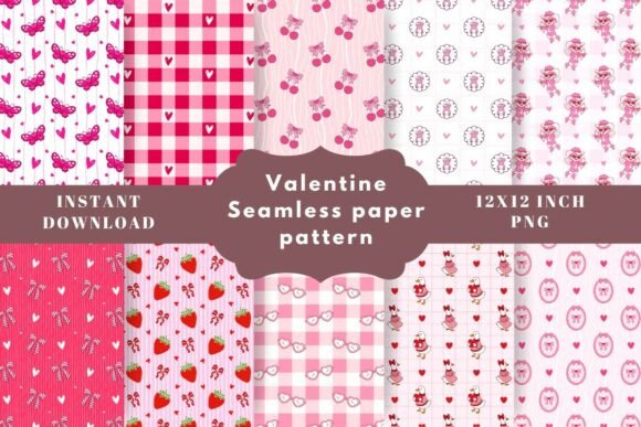 Valentine Seamless Digital Papers: A Touch of Love for Your Designs
