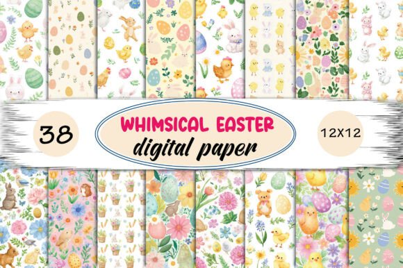 Whimsical Easter Digital Paper: A Creative Resource for Spring Projects